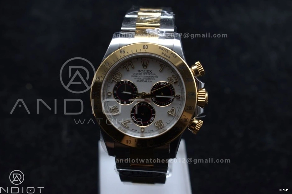 Bracelet Best V2 Daytona SS Clean 1:1 YG Edition Arabic Markers White on Dial 116503 SA4130 1110
